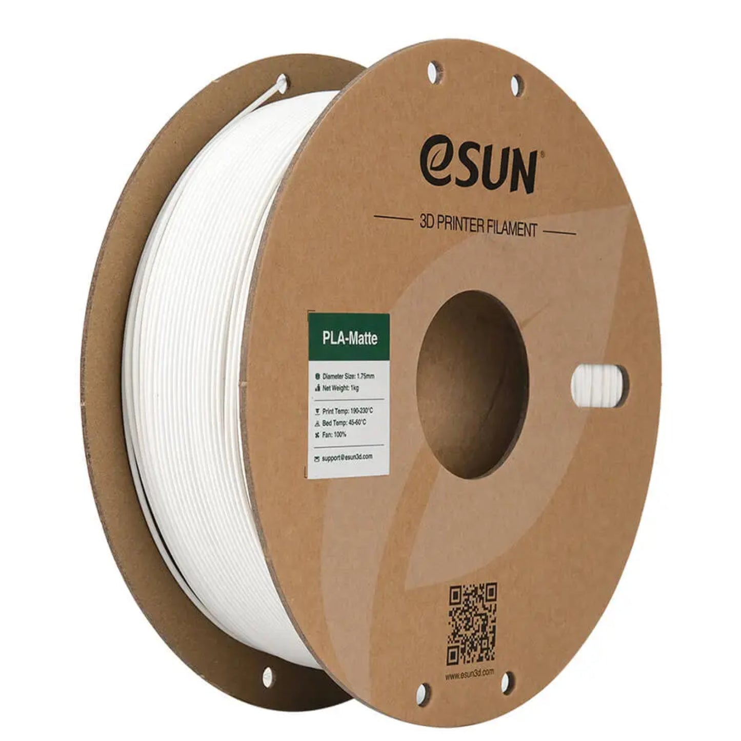 eSUN PLA-Matte 1.75mm Milky White Filament