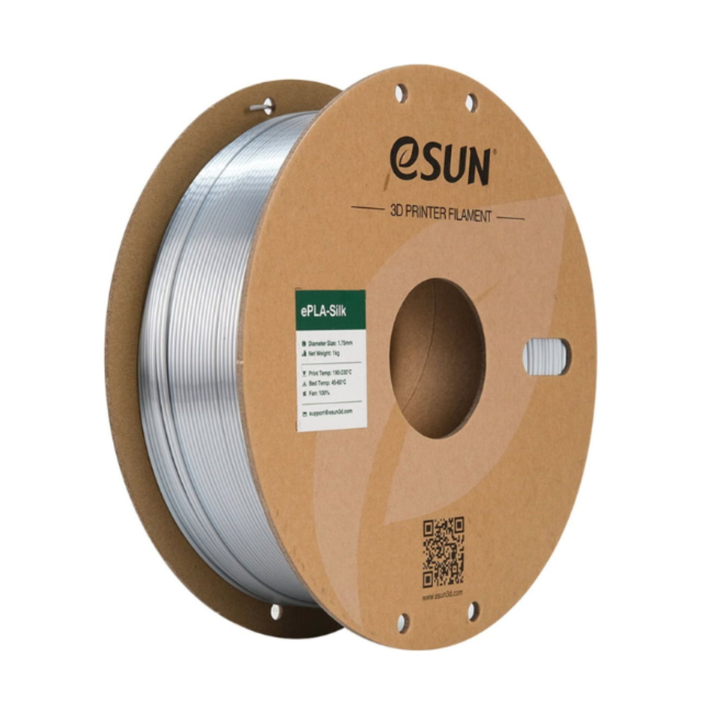 eSUN PLA Silk 1.75mm Filament - Silver