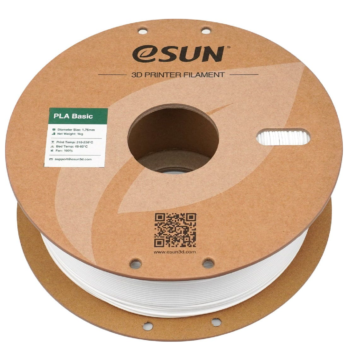 eSun PLA 1.75mm White 3D Printer Filament 