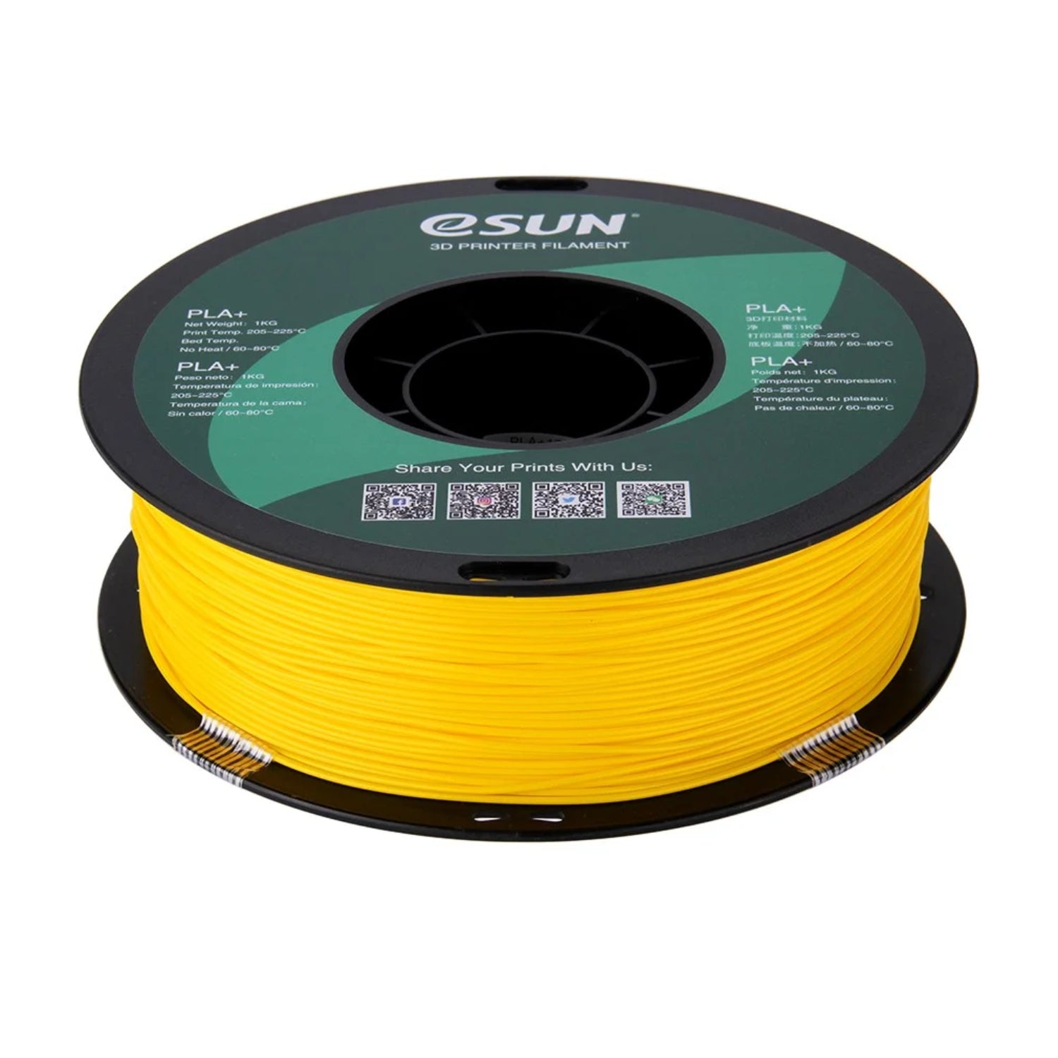 eSun PLA+ Yellow 3D Printing Filament 