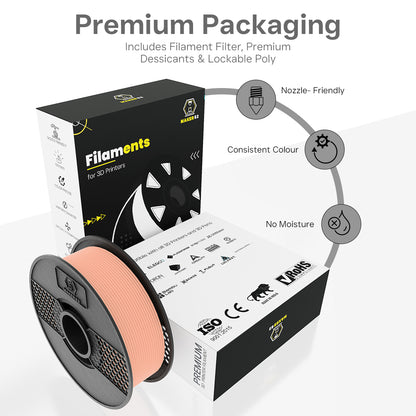 MAKER52 HS PLA+ Filament - 1.75mm High-Strength Premium 3D Printer Material - Porcelain Skin - RS9412