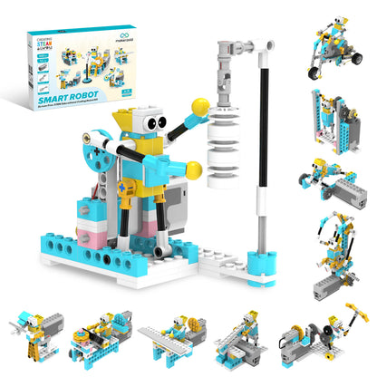 Makerzoid 72-in-1 Smart Robot Kit Intelligent DIY Robotics Kit Educational Learning Kit STEM Toy For Kids Building Robot Kit Birthday Gift For Kids 6+ Educational Robot Kit For Children - RS7139