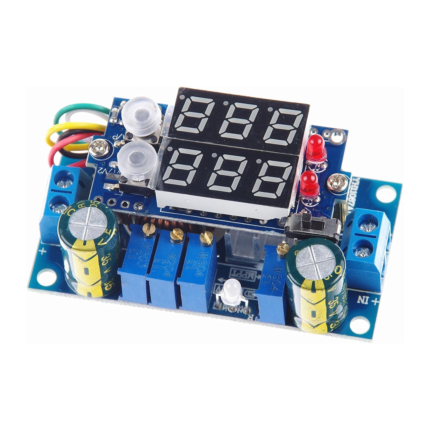 DC Voltage Regulator Buck Converter 6-36V to 1.25-32V Constant Current Voltage MPPT Solar Charge Controller 5A Solar Panel Power Supply With LED Display Voltmeter Ammeter Power Display For Charging Battery Car Power Supply - RS1902