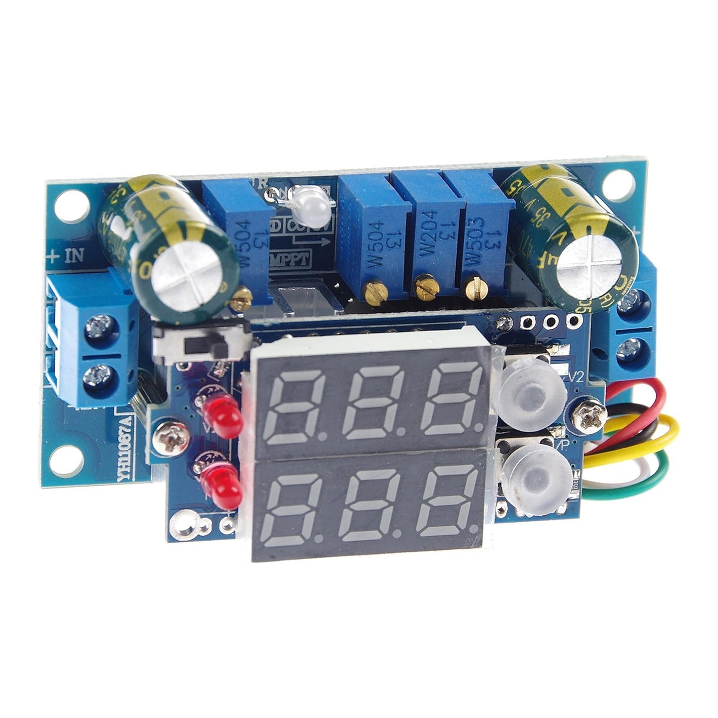 DC Voltage Regulator Buck Converter 6-36V to 1.25-32V Constant Current Voltage MPPT Solar Charge Controller 5A Solar Panel Power Supply With LED Display Voltmeter Ammeter Power Display For Charging Battery Car Power Supply - RS1902