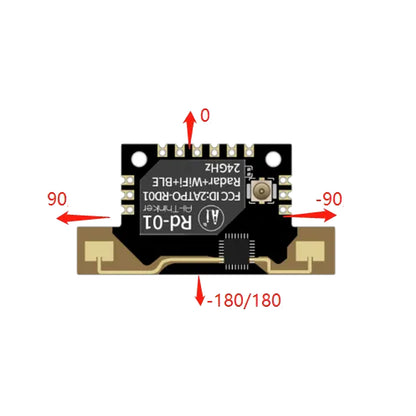 Ai-Thinker Rd-01 Human Body Sensor Module 24GHz Millimeter Wave Radar Module Induction Module/Radar +WiFi+BLE Module Non-Contact Human Presence Detection Sensor Millimeter Wave Radar For Smart Home Applications - RS5691