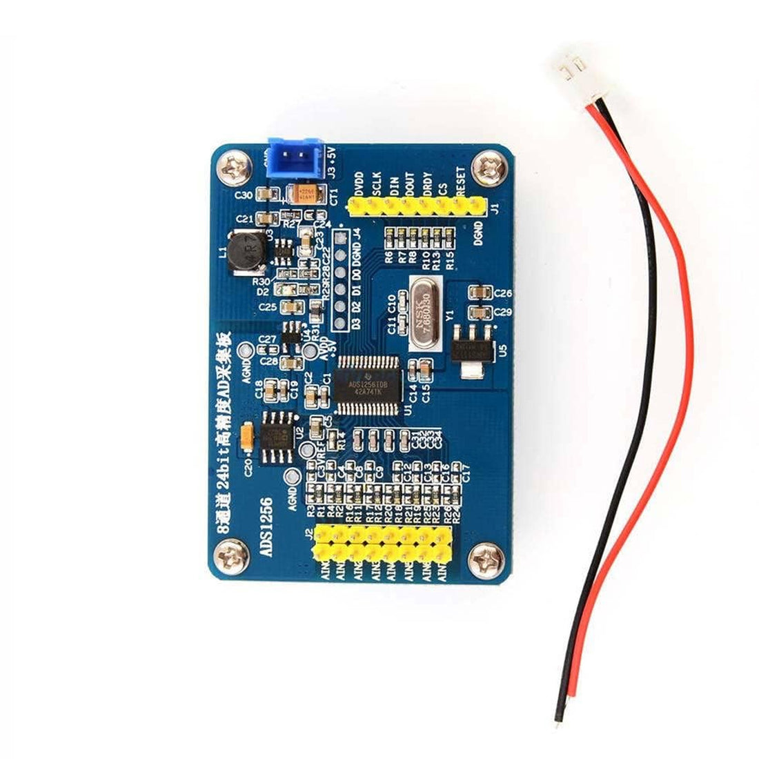 ADS1256 24-bit ADC AD Module 8 Channel AD Acquisition Module – REES52