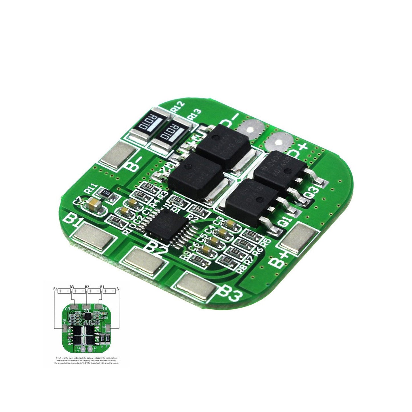 4S 14.8V 16.8V Battery Protection Board Li-ion Lithium BMS Board 18650 Charger PCB BMS PCM 10A Charging Board High-Quality Battery Protection Board For Li-ion Cells Safe And Reliable Battery Management System For Li-ion Batteries - RS2523