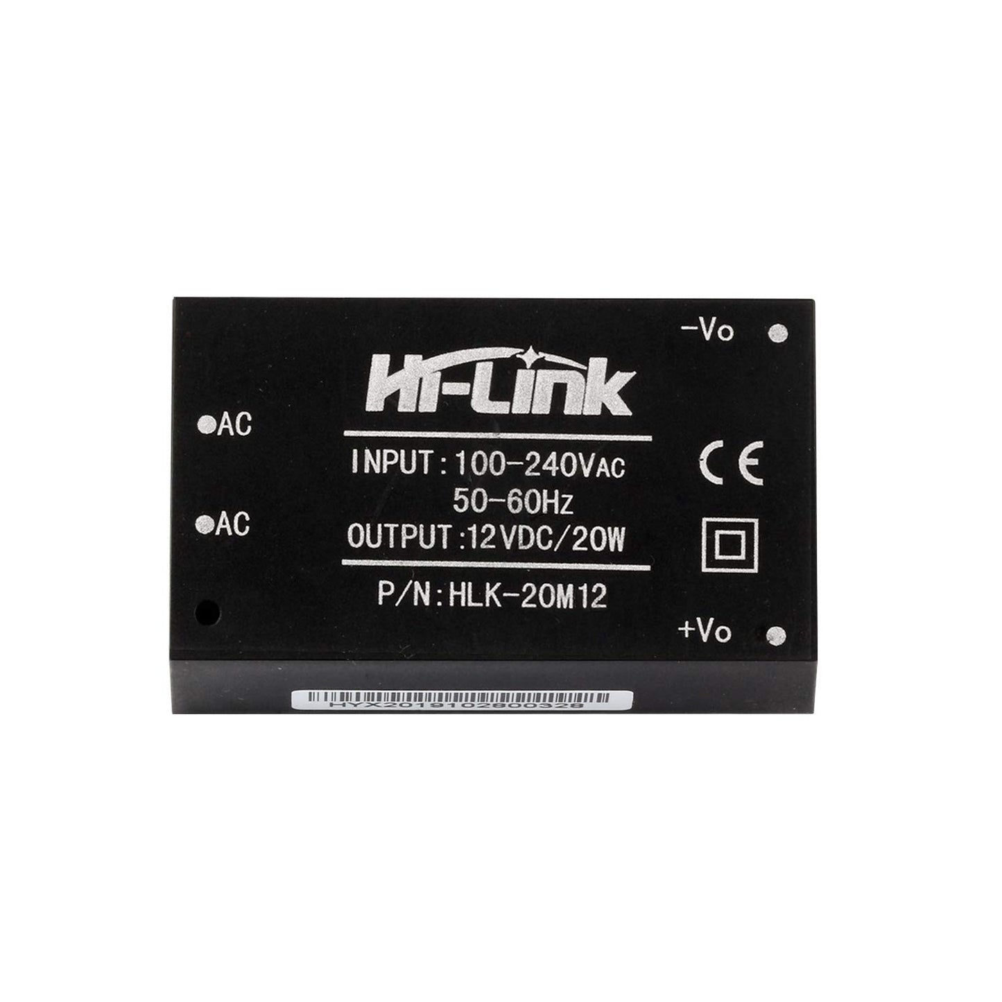 Hi-Link HLK-20M12 AC-DC Power Supply 12V 20W Power Supply AC to DC Converter Switching Power Supply Module Reliable 12V 20W Step-Down Power Supply Module Isolated Switching Power Supply For Industrial Applications - RS5750