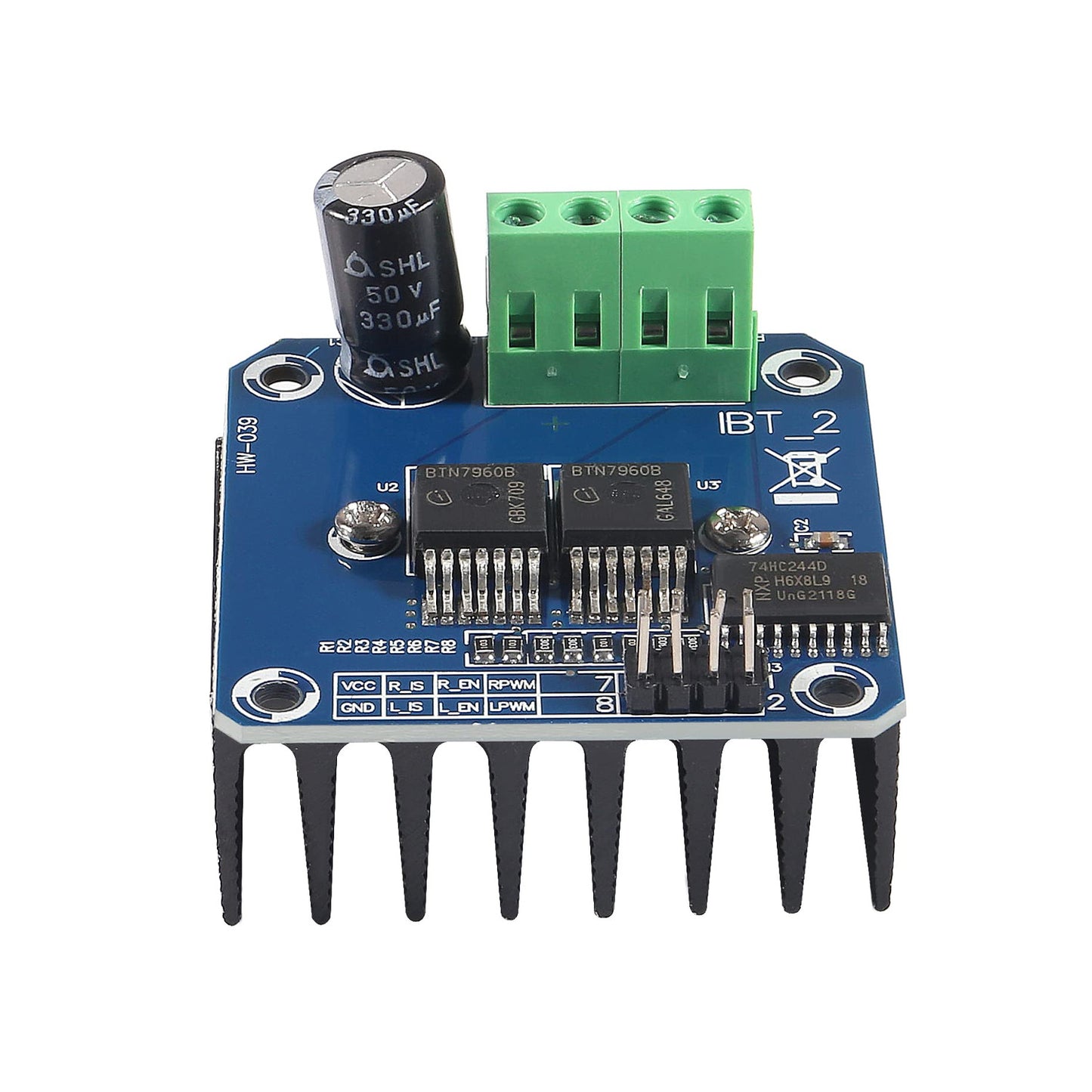 BTS7960 Motor Driver High Power Motor Driver Robot Car Motor Driver Powerful Motor Driver For Line Follower and Obstacle Avoidance Robots High-Performance Motor Driver for Arduino and Raspberry Pi - NA105