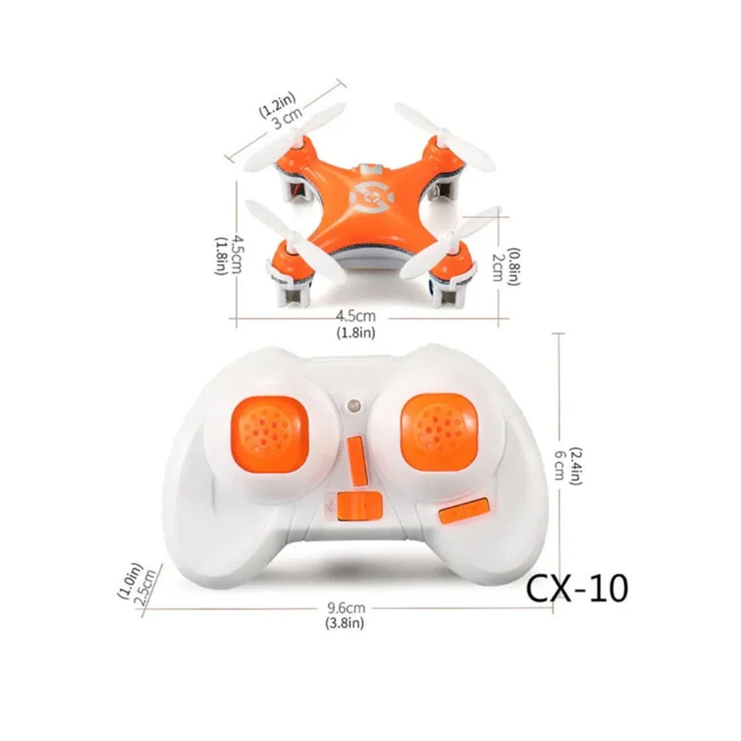 CX-10A 4 Channel Mini Quadcopter Mini Drone Headless Mode 2.4Ghz 4 Channels Radio Control 6 Axis RC Quadcopter Smallest RC Quadcopter Easy to Fly Mini Drone Indoor/Outdoor Quadcopter - RS114