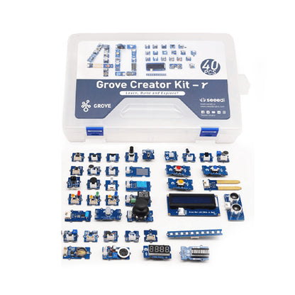 SeeedStudio 40-in-1 Sensor Starter Kit SeeedStudio Creator Kit Grove Gamma Kit DIY Electronics Kit With 40 Sensors All-in-One Sensor Kit For Makers and Educators Learn IoT and Programming With Grove Gamma - RS3113