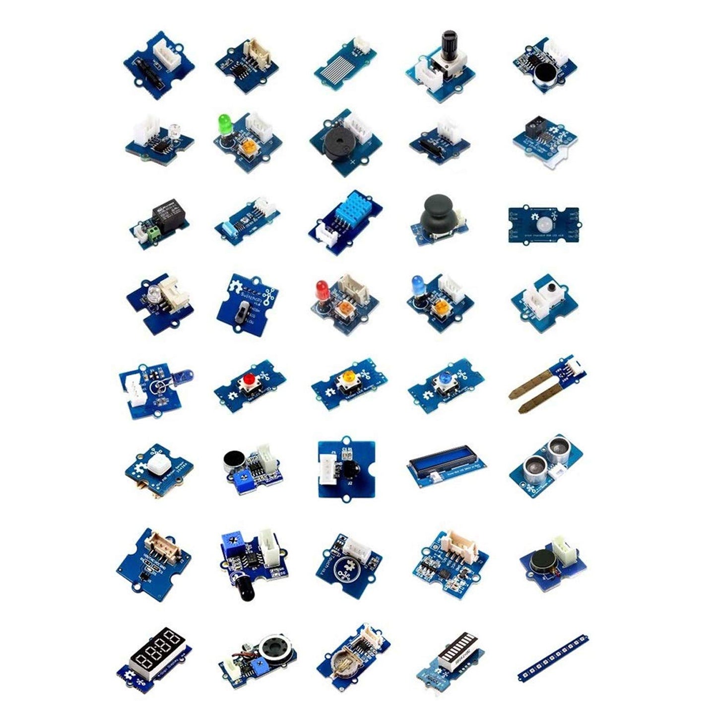 SeeedStudio 40-in-1 Sensor Starter Kit SeeedStudio Creator Kit Grove Gamma Kit DIY Electronics Kit With 40 Sensors All-in-One Sensor Kit For Makers and Educators Learn IoT and Programming With Grove Gamma - RS3113