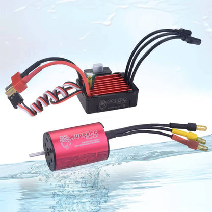 SURPASSHOBBY Waterproof Combo 2435 3300KV Motor, 25A ESC, 17G Servo For 1:16-18 RC Cars High-Performance RC Car Combo