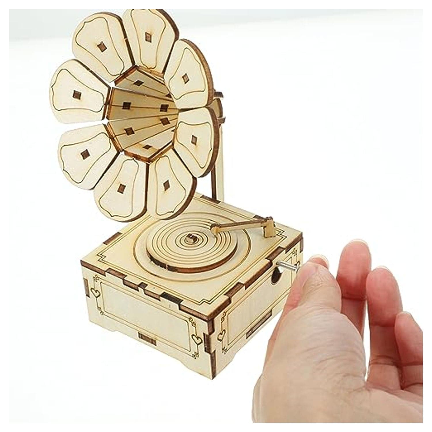 DIY Gramophone Box STEM Kit Music Box 3D Wooden DIY