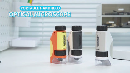 W5811 50X–300X Portable Handheld Microscope Toy Mini LED Microscope For Kids, Educational STEM Gift For Indoor & Outdoor Exploration