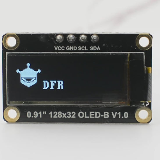 DFRobot Fermion: Monochrome 0.91” 128×32 I2C OLED Display (Breakout)