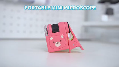 W5808 Portable 80X Microscope Handheld Plastic Toy Pocket Mini Portable Microscope For Kids