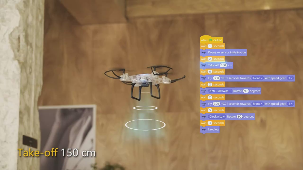 S1 Scratch UAV Drone – mini transparent quadcopter with 6-axis gyro, propeller guards, and USB rechargeable battery for beginners and hobbyists