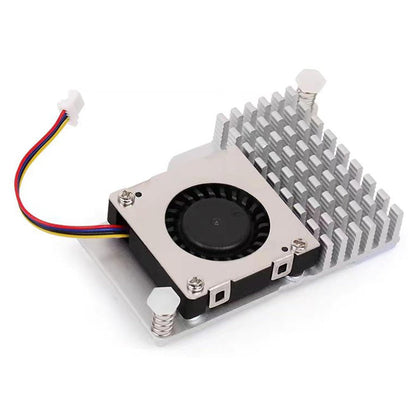 Raspberry Pi 5 Active Cooler RPi 5 Cooling Kit with Blower Fan & Heatsink Temperature Controlled Cooling Fan for Raspberry Pi 5 For Aluminium Heatsink Cooling Fan Compatible with Raspberry Pi 5 4GB, and 8GB - Silver - RS5760