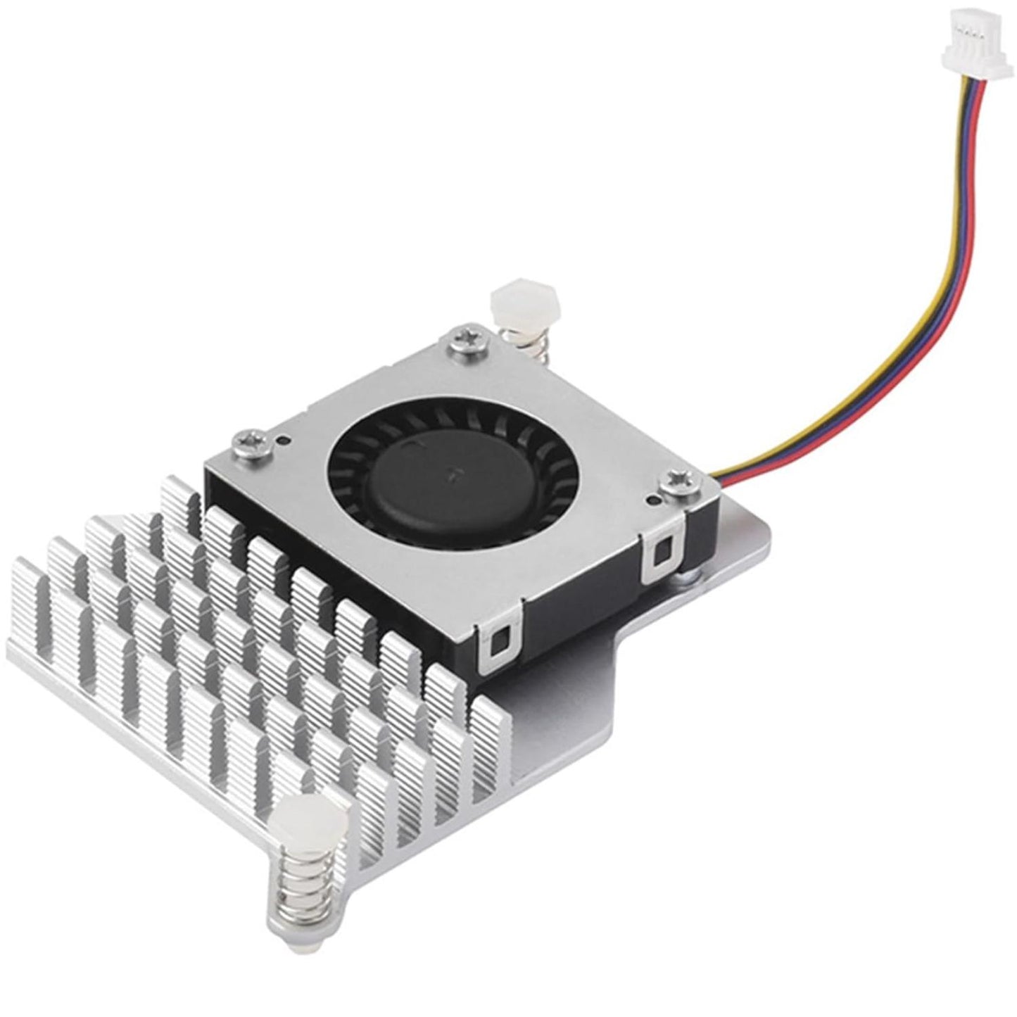 Raspberry Pi 5 Active Cooler RPi 5 Cooling Kit with Blower Fan & Heatsink Temperature Controlled Cooling Fan for Raspberry Pi 5 For Aluminium Heatsink Cooling Fan Compatible with Raspberry Pi 5 4GB, and 8GB - Silver - RS5760