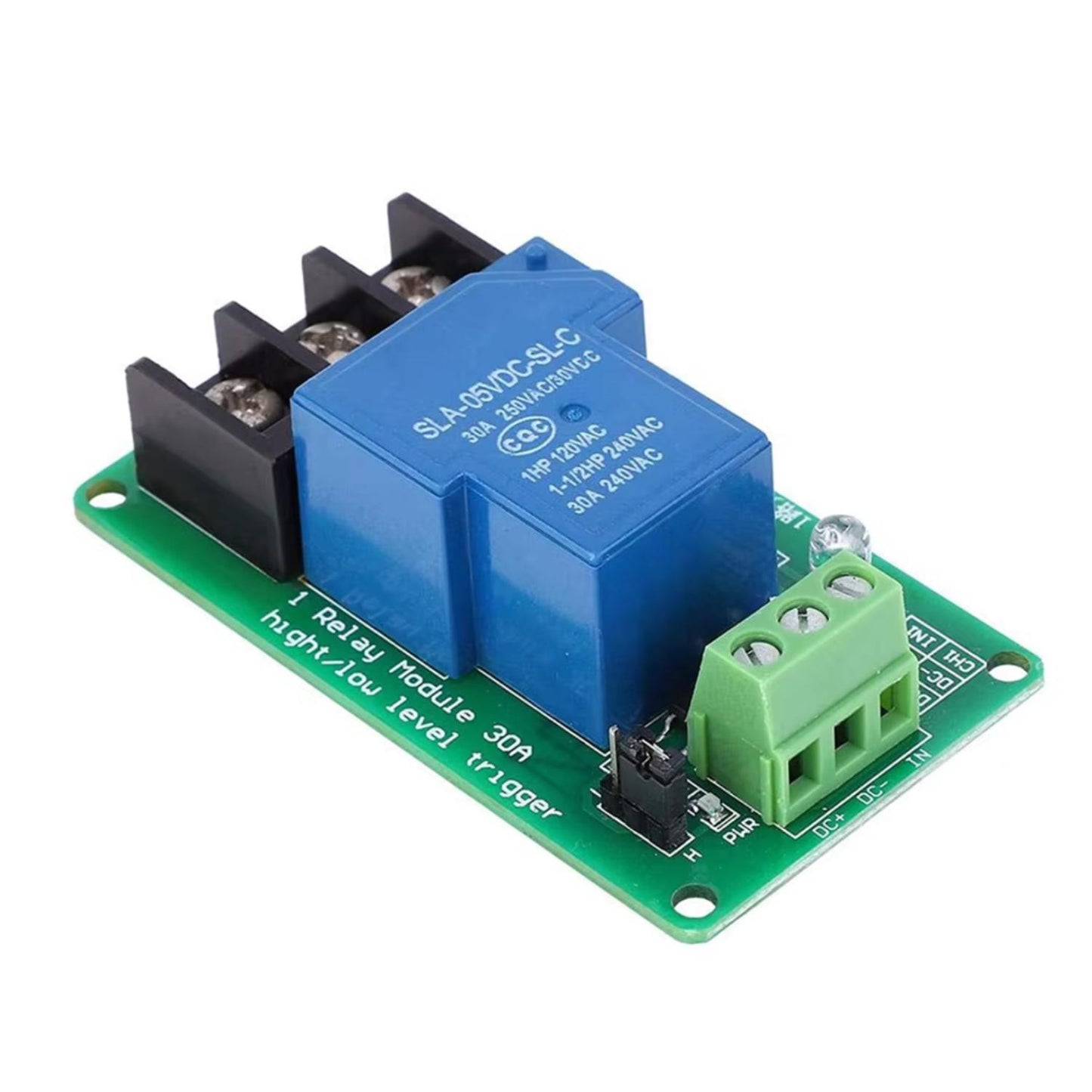 1 Channel 5V 30A Relay Module Relay Control Board Module With Optocoupler Isolation For AC Load Switching Power Supply Indicator Lamp High and Low Current Levels 30A Relay Module - RS3303