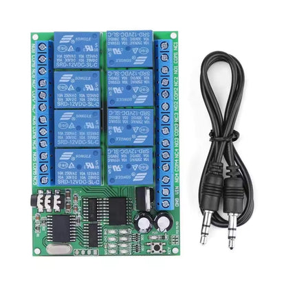 AD22A08 DC 12V 8CH DTMF Relay 8 Channel Relay Module Decoder Phone Voice Signal Decoder for Relays Remote Control Switch Module With DTMF Decoder - RS1795