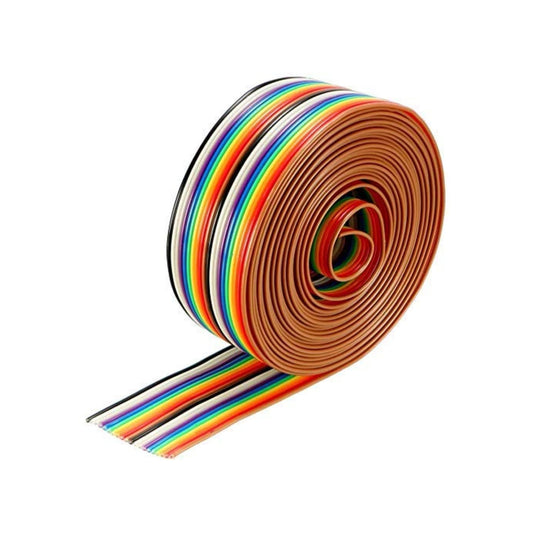 Rainbow Flat Ribbon Cable Multicolor Flat Ribbon Cable High-Density Flat Ribbon Cable (20 Wires/Meter) - RS6687