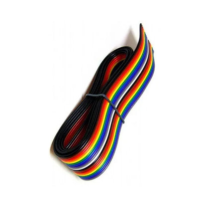 Rainbow Flat Ribbon Cable Multicolor Flat Ribbon Cable High-Density Flat Ribbon Cable (20 Wires/Meter) - RS6687