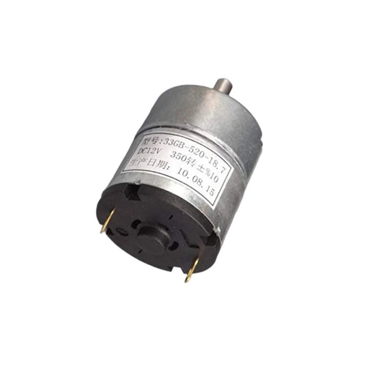 33GB-520 12V DC Gear Motor Speed Control Gear Motor High Torque 170-350RPM Gearbox Motor With Adjustable Speed Control For Industrial Applications - RS1464