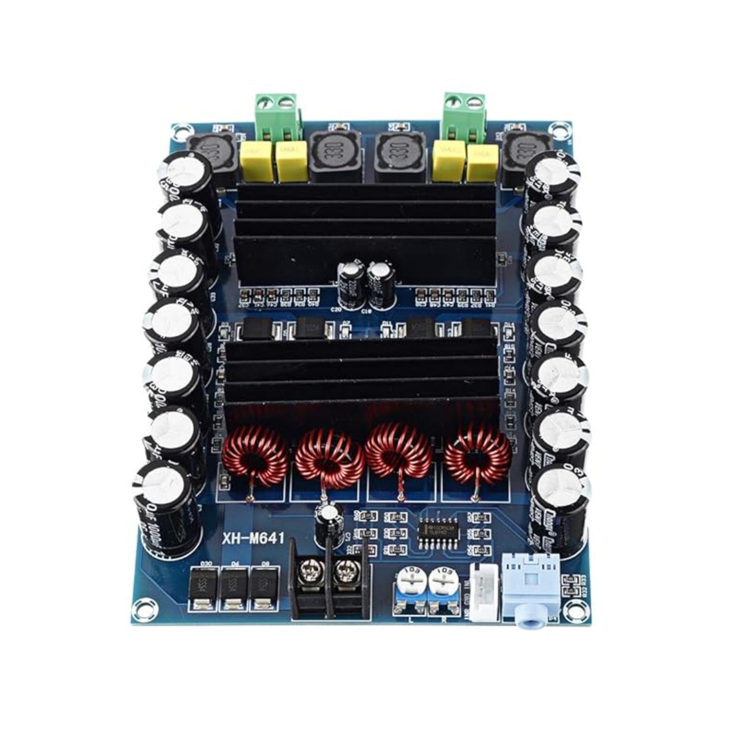 XH-M641 TPA3116D2 Digital Amplifier Board 2-Channel Audio Amplifier Kit 150W x 2 High Power Digital Audio Amplifier Board With 12V/24V Dual Voltage Operation For Car Audio Systems With Boost Board G2-010 - RS2551