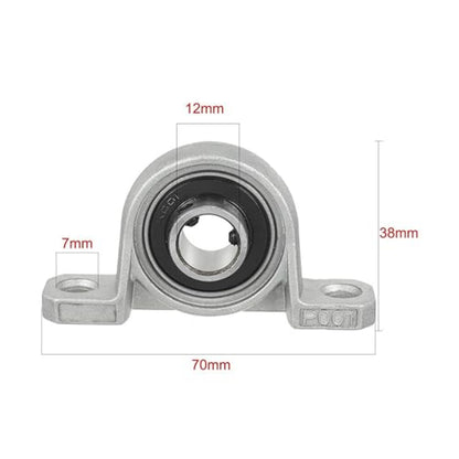 KP001 12mm Zinc Alloy Pillow Block 12mm Bore Pillow Block Inner Ball Mounted Pillow Block With Flanged Bearing Unit - RS2700