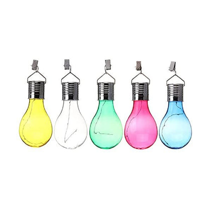 Solar Colourful LED Light Bulbs Outdoor Solar Lights Waterproof Solar Lights For Camping Trips Hanging Globe Solar Lights for Home Decor Solar Lamp Bulbs for Garden Paths Energy-Efficient Solar Lights For Yard Illumination, Pack Of 1-  RS2717