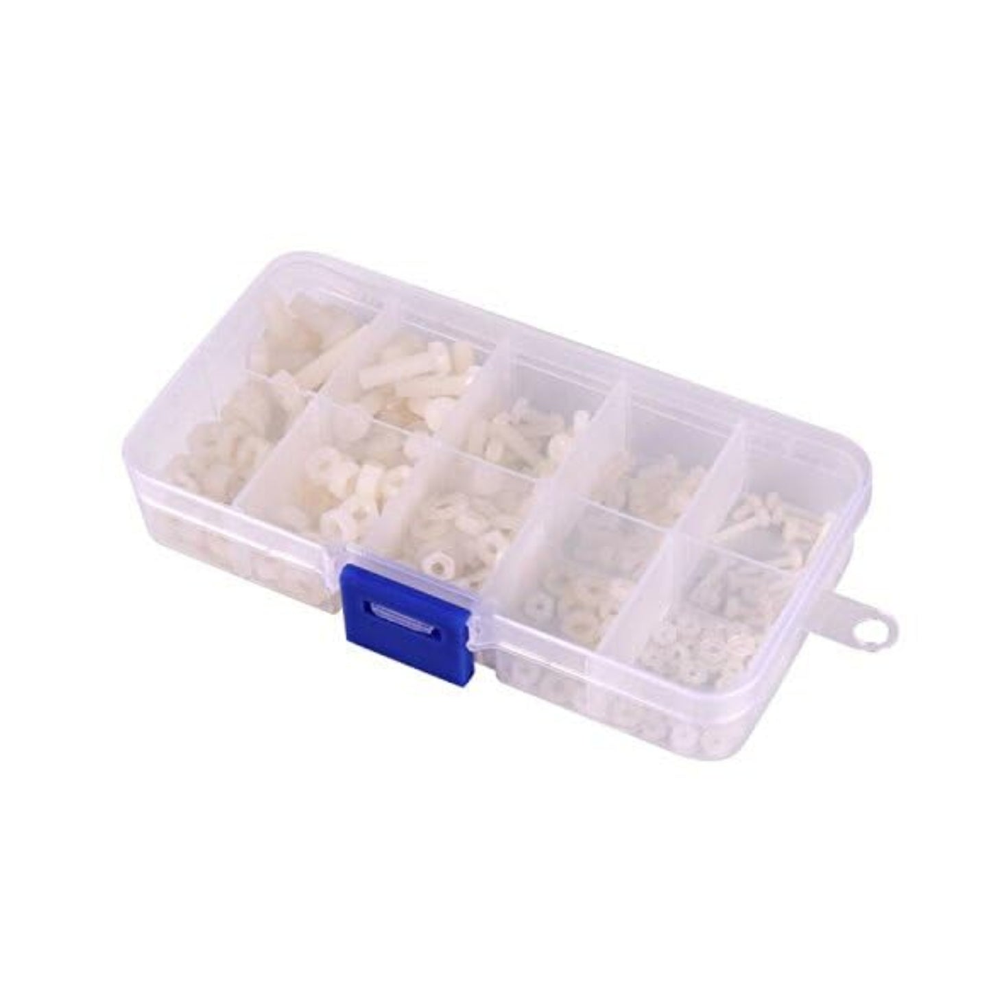 Nylon Screw Nut Washer Assortment Kit M2 M2.5 M3 M4 M5 Nylon Screws Nuts Washers  Nylon Fastener Kit With Plastic Storage Box Nylon Hardware Set For Electronics Model Making and DIY Projects - RS2794