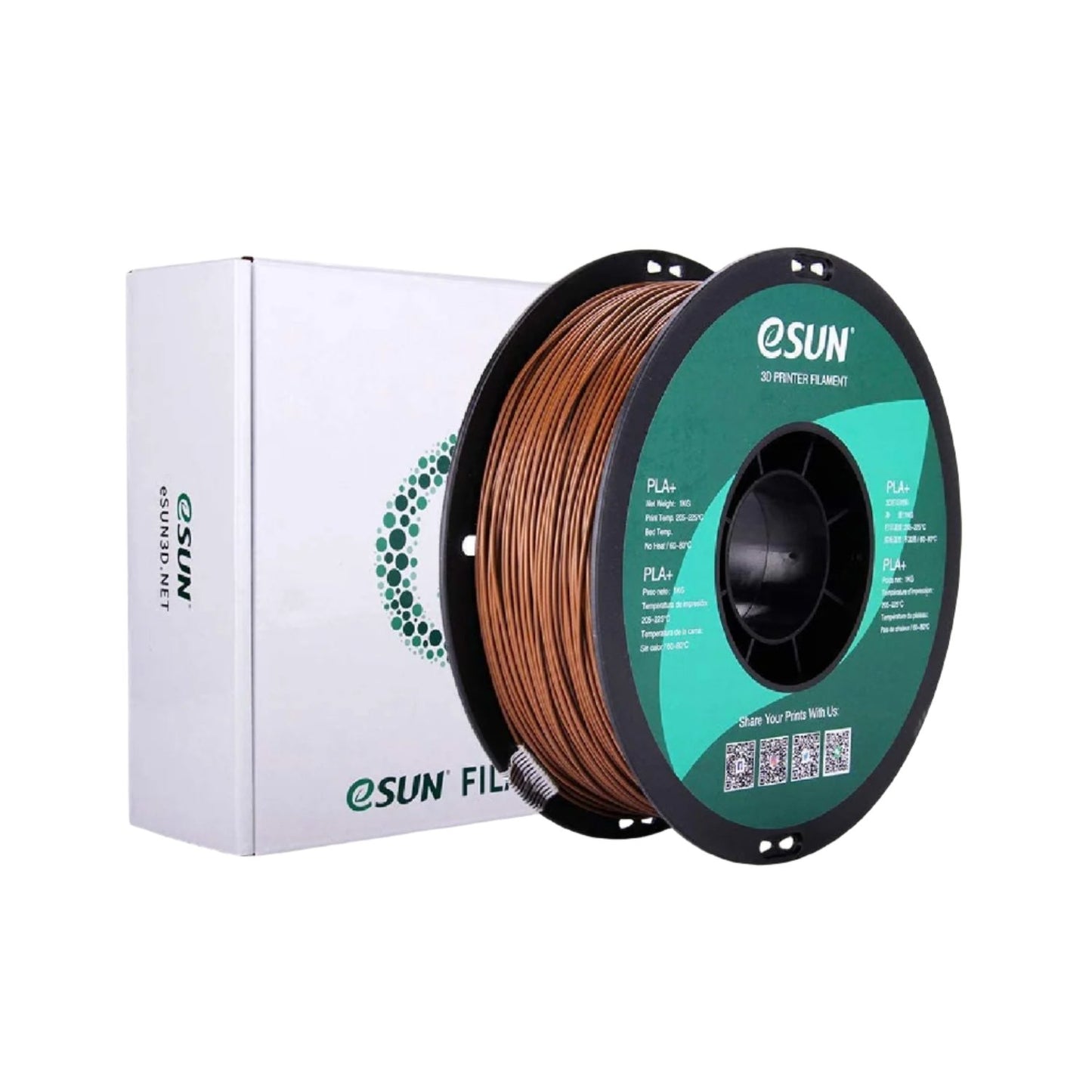 eSun PLA+ 1.75mm 3D Printing Filament PLA+ 3D Printing Filament High-Quality PLA Plus 3D Printing Filament PLA+ Filament White 1.75mm 3D Filament Infinite Impresora 3D - 1KG - Brown - RS3395