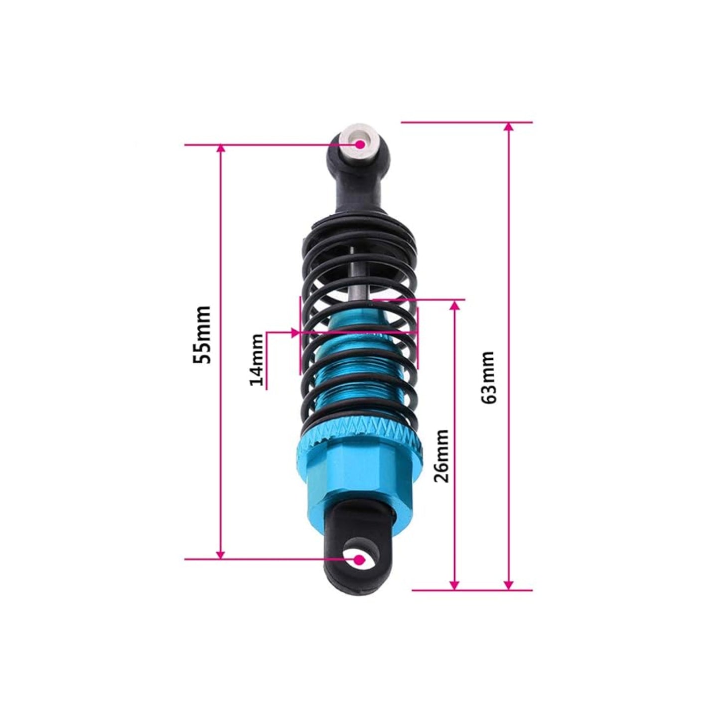 A959 Shock Absorber Smoother Ride Shock Absorber A959 RC Car Aluminum Shock Absorber A959 Upgrade Kit For Improve Handling and Stability - 1 Pair - RS3837