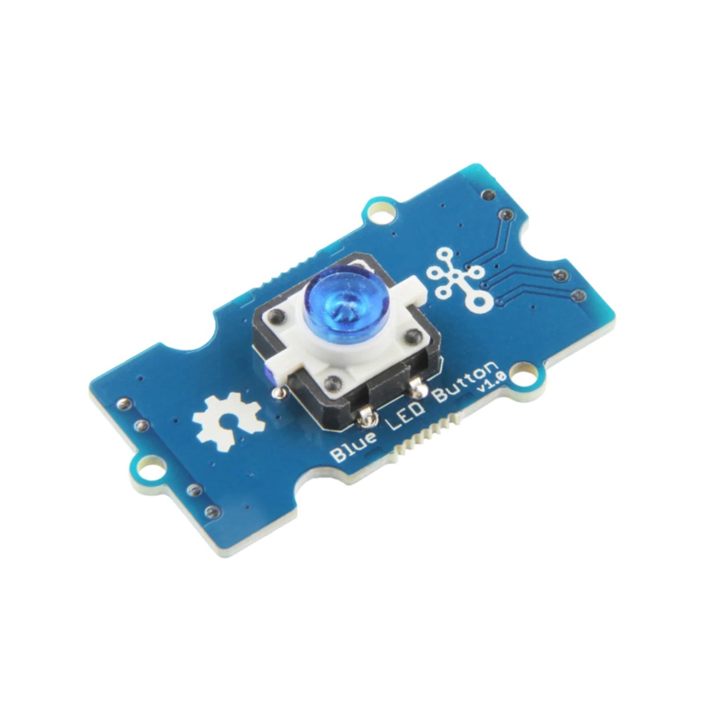 SeeedStudio Grove LED Button Grove System LED Button With Module Arduino Compatible LED Button Module Illuminated Pushbutton Module With Grove LED Button - Blue  - RS4755