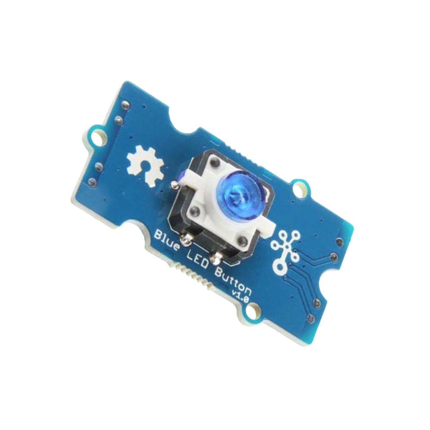 SeeedStudio Grove LED Button Grove System LED Button With Module Arduino Compatible LED Button Module Illuminated Pushbutton Module With Grove LED Button - Blue  - RS4755