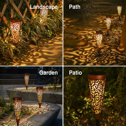 Solar Garden Lights Decorative Outdoor Solar Garden Lights Solar Lights Outdoor Waterproof IP65  Solar Pathway Lights Solar Powered Landscape Backyard Lawn Decor Lighting Stakes 15 Lumen Solar Lights - RS5859