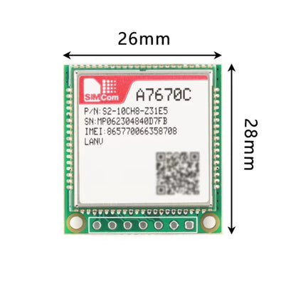 FS-MCore-A7670C 4G LTE Cat.1 SIM Module SIM A7670C Module With Antenna 4G LTE Cat.1 Cellular Module For IoT And M2M Applications- RS5602