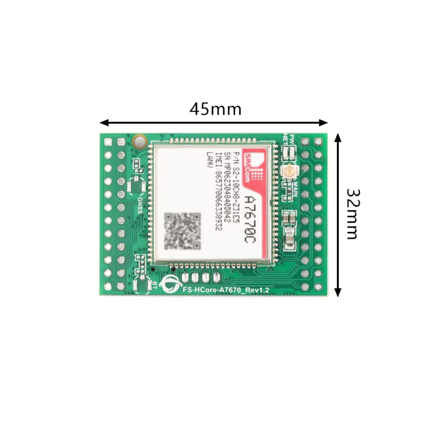 SIM A7670C 4G LTE Cat.1 Module With Built-in Antenna – REES52