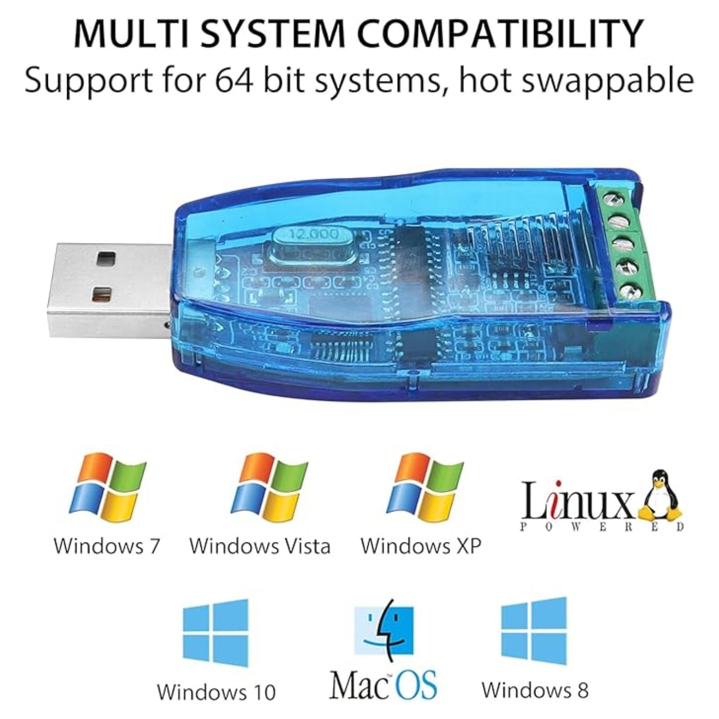 CH340/341 USB to RS485 Converter Adapter High-Speed Data Transfer Windows Supported  Reliable RS485 to USB Adapter Compatible With All Windows Versions - RS5667