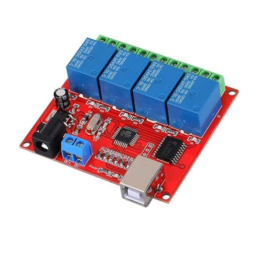 DC 5V 4 Channel Relay Module USB Control PC/PLC Controlled 4 Channel Relay USB Switch 4 Channel Relay Module With USB Interface For Computer PC and PLC Applications - RS6000