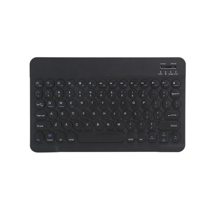 Bluetooth Wireless Keyboard Round Cap Quiet Keys Ultra-Thin Wireless Keyboard With No Backlight For Travel and Business Trips Ultra-Thin Keyboard For Tablets Smartphones and Desktop Computers - Black - No Backlight - RS6222