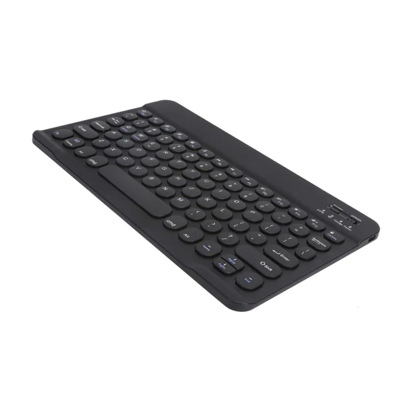 Bluetooth Wireless Keyboard Round Cap Quiet Keys Ultra-Thin Wireless Keyboard With No Backlight For Travel and Business Trips Ultra-Thin Keyboard For Tablets Smartphones and Desktop Computers - Black - No Backlight - RS6222