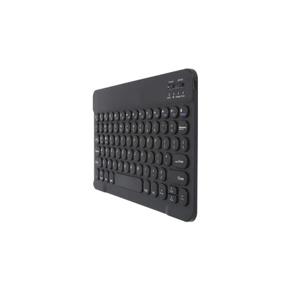 Bluetooth Wireless Keyboard Round Cap Quiet Keys Ultra-Thin Wireless Keyboard With No Backlight For Travel and Business Trips Ultra-Thin Keyboard For Tablets Smartphones and Desktop Computers - Black - No Backlight - RS6222