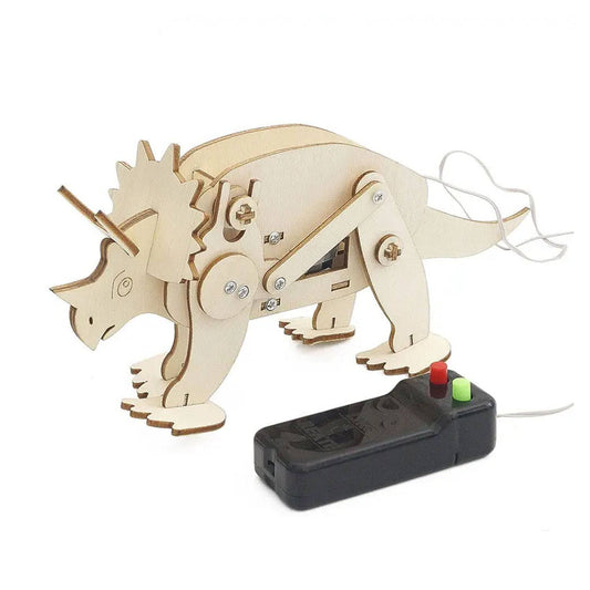 DIY Dinosaur STEM Kit Promotional 3D Wooden Triceratops