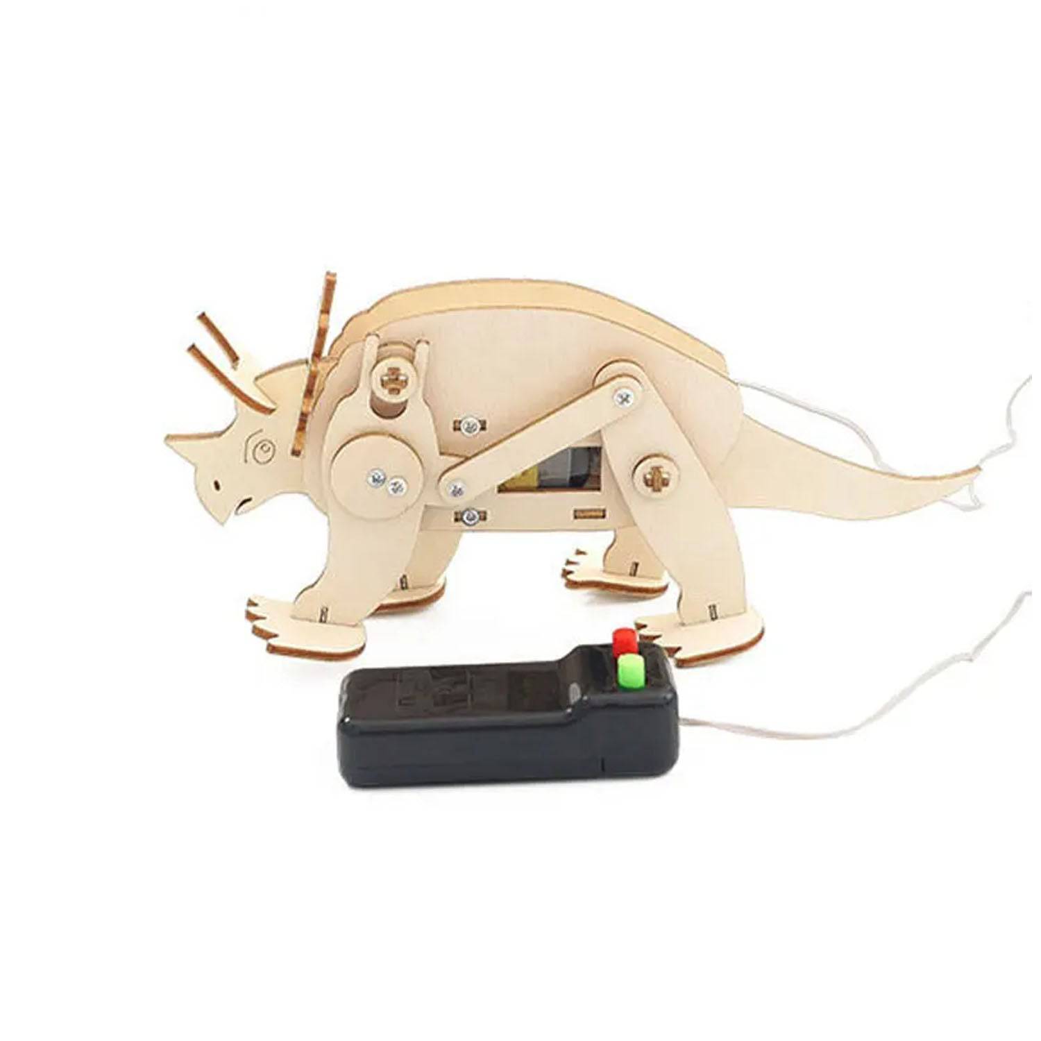 DIY Dinosaur STEM Kit Promotional 3D Wooden Triceratops