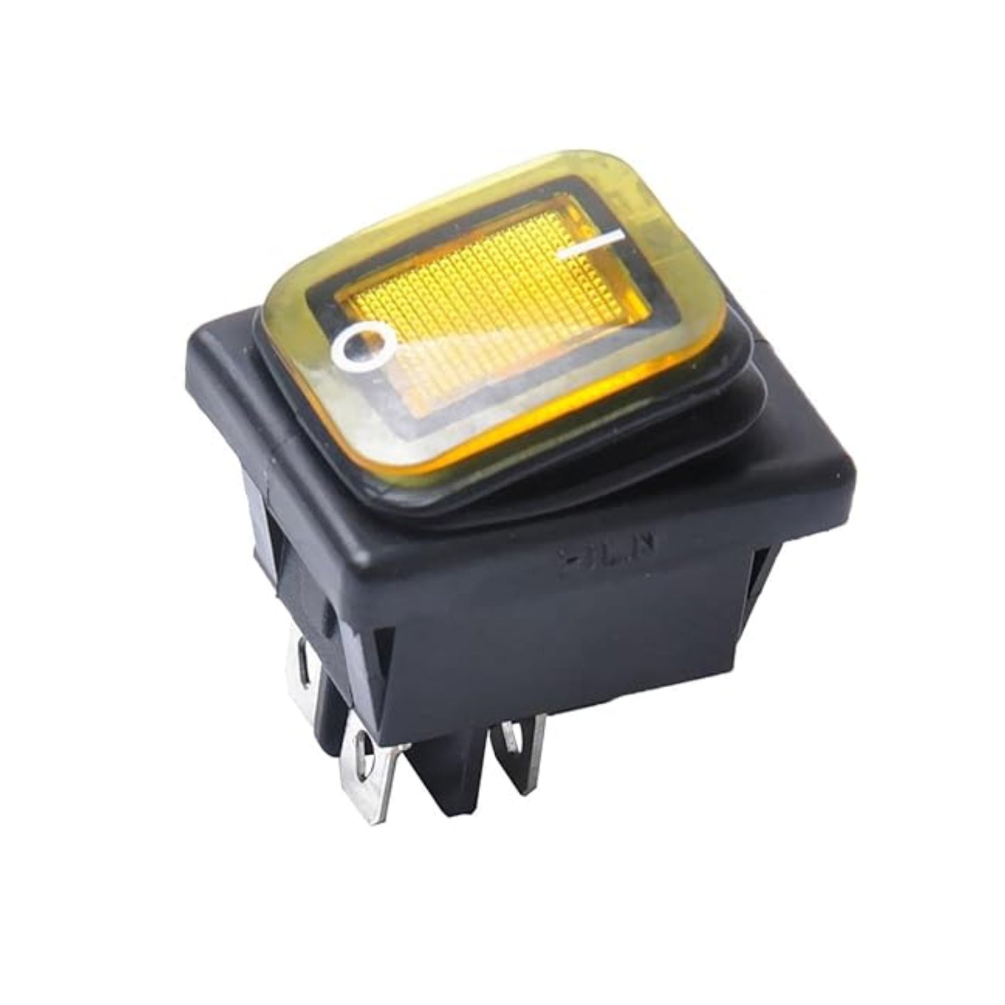 4-Pin 250V 12V Rocker Switch Illuminated Rocker Switch Waterproof Rocker Switch With 30A Current Rating And UL Certification For Car Truck Boat Motorhome - Yellow - RS6575