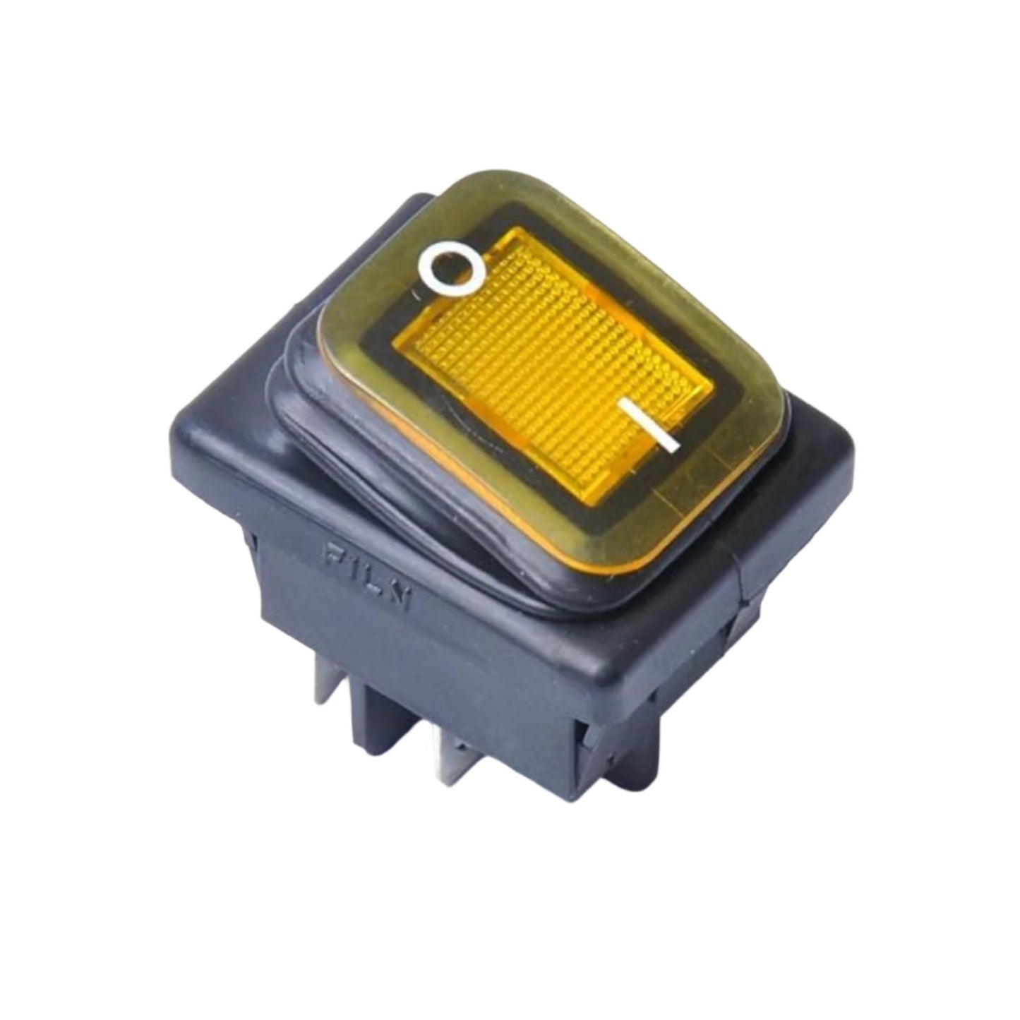 4-Pin 250V 12V Rocker Switch Illuminated Rocker Switch Waterproof Rocker Switch With 30A Current Rating And UL Certification For Car Truck Boat Motorhome - Yellow - RS6575