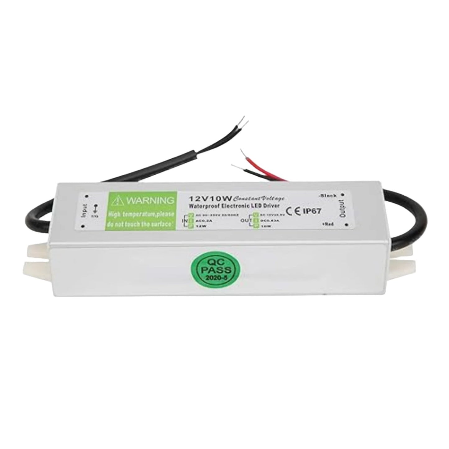 AC To DC 12V 10W LED Power Supply With IP67 Waterproof Protection For Outdoor Signs And Landscape Lighting - RS6608